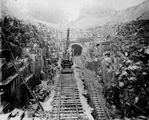 Cutting Gallery: Tunnel construction, Great Western Railway, South Wales