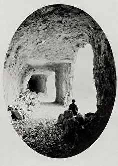Tunnel St Gotthard Pass, Switzerland, photo c. 1870's
