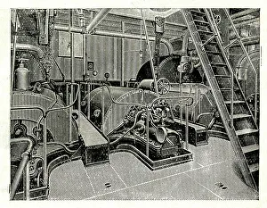 Turbines as fixed on board ship