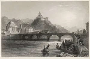 Images Dated 12th October 2007: Turin / Bridge / Po 1836