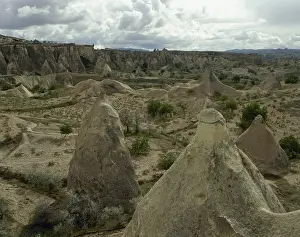 Chapels Prints: Turkey. Cappadocia. Pasabaglari. Monks Valley. Fairy chimne