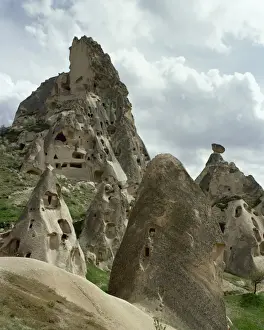 Turkey. Cappadocia. Uchisar. Cave house. Central Anatolia