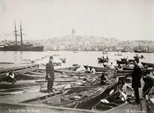 Turkey, Constantinople, Istanbul - boats, boatmen Bosphorous