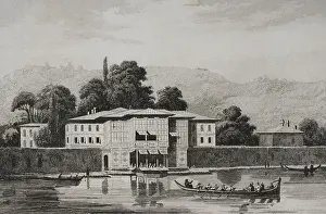 Kiosk Prints: Turkey. Constantinople. Kiosk of the Grand Seigneur at Bebek