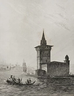 Ottomans Collection: Turkey. Constantinople - Leander's Tower