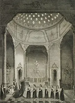 Maids Prints: Turkey. Constantinople. Ottoman era. The Sultan's bath