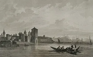 Minarets Prints: Turkey. Constantinople. Yedikule Fortress