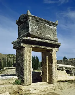 Anatolia Prints: Turkey. Hierapolis. Necropolis. Roman sarcophagus