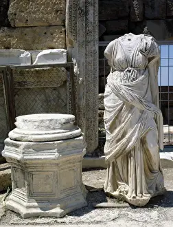 Minor Prints: Turkey. Hierapolis. Roman statue. Woman. From theatre. 2nd C