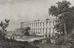 Aqueduct Collection: Turkey. Istanbul. The aqueduct of Uzunkemer