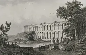 Providing Prints: Turkey. Istanbul. Aqueduct of Uzunkemer near Belgrade Forest