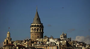 Galata Collection: Turkey. Istanbul. Galata Tower. Medieva stone tower in Galat