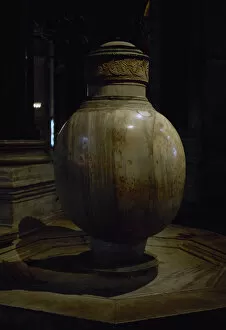 Ablution Gallery: Turkey. Istanbul. Hagia Sophia. Inside. Alabaster urn