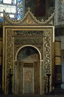 Turkey. Istanbul. Hagia Sophia. Mihrab, pointing towards Mec
