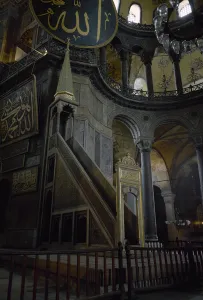 Hagia Prints: Turkey. Istanbul. Hagia Sophia. Minbar, pulpit