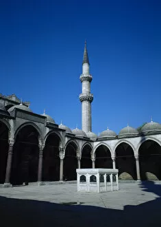 Ablution Gallery: Turkey. Istanbul. Suleymaniye Mosque. Ottoman style. 16th ce