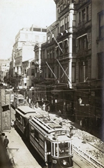 Images Dated 24th April 2012: Turkey - Istanbul - Tram en route to Chichli Tunel