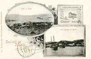 Metelin Prints: Turkey - Midilli - Metelin, Lesbos - Harbour & Hotel Malacou