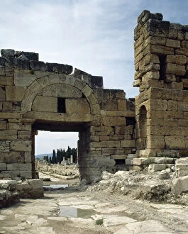 Anatolia Collection: Turkey. Old city of Hierapolis. North Byzantine Gate. 4th