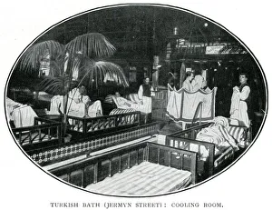 Mens Gallery: Turkish bath, cooling room 1900