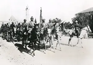 Saba Prints: Turkish cavalry leaving Beersheba, Middle East, WW1