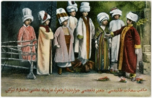 Images Dated 22nd September 2016: Turkish Children act out an Ottoman History Drama