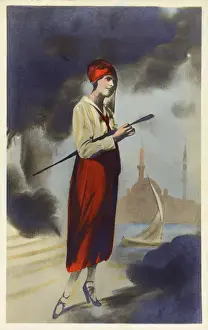 Lighter Prints: Turkish girl by the Golden Horn, Istanbul, Turkey