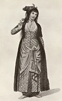 Housewife Prints: A Turkish Kadin (Wife) in her indoor costume