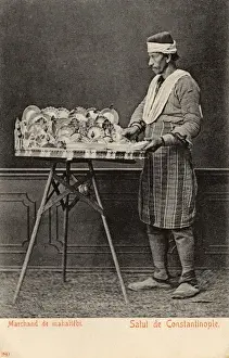 Trestle Prints: Turkish Mahallebi seller, Istanbul, Turkey
