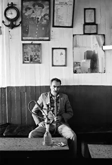 Galata Collection: Turkish man with hookah