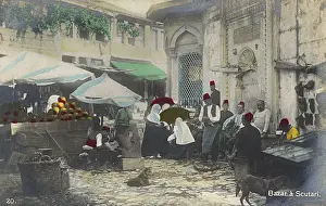 Uskudar Prints: Turkish Market at Uskudar (Scutari)