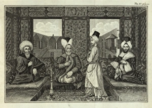 Four Turkish men in a room Four Turkish men in a room