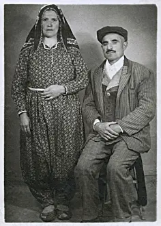 Countryfolk Prints: Turkish peasant couple - 1930s