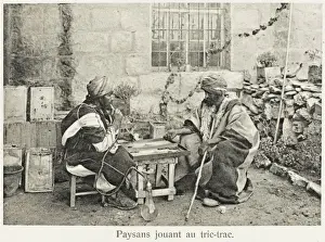 Two Turkish peasants playing Backgammon