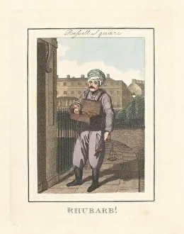 Edward Edwards Prints: Turkish rhubarb seller on Russell Square, London, 1805