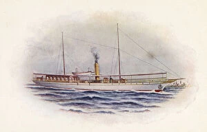Abdul Collection: The Turkish State Barge Seughudlu, built at Elswick Shipyard