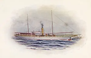 Steamship Prints: The Turkish State Barge Seughudlu, built at Elswick Shipyard