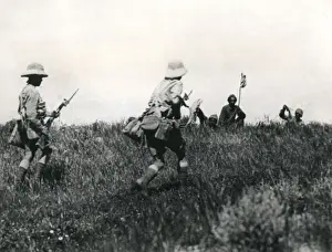 Surrender Prints: Turkish troops surrendering to British near Kirkuk, WW1