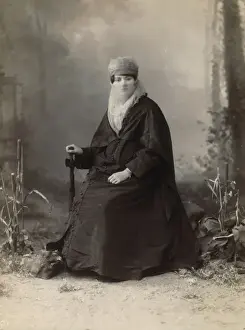 Turkish woman, full-length portrait, seated, facing front, h