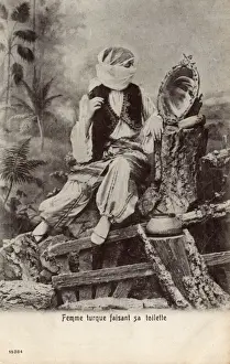 Jerkin Prints: A Turkish Woman living in Egypt, looking into a mirror