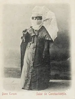 Transparent Prints: Turkish woman with parasol