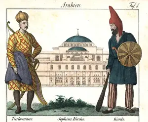 Turkoman soldier with sword and a Kurd soldier with club