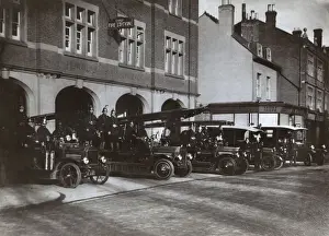 Turn Prints: Turnout of fire appliances and crew outside fire station