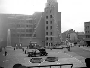 Extended Prints: Turntable ladder display, London Fire Brigade HQ Lambeth