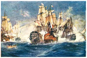 1805 Prints: Twas In Trafalgar's Bay
