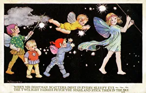 Cherubs Prints: The Twilight Fairies fetch the Stars