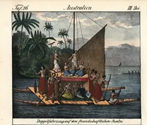 Twin-hull sailing boat of the Friendly Islands (Tonga)