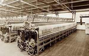 Twisting Frame in a woollen mill in Bradford