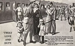 Goodbye Prints: Twixt Love and Duty - WW1 - Soldiers leaving for the front