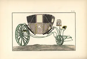 Horse Drawn Gallery: Two-person horse-drawn carriage called a vis-a-vis